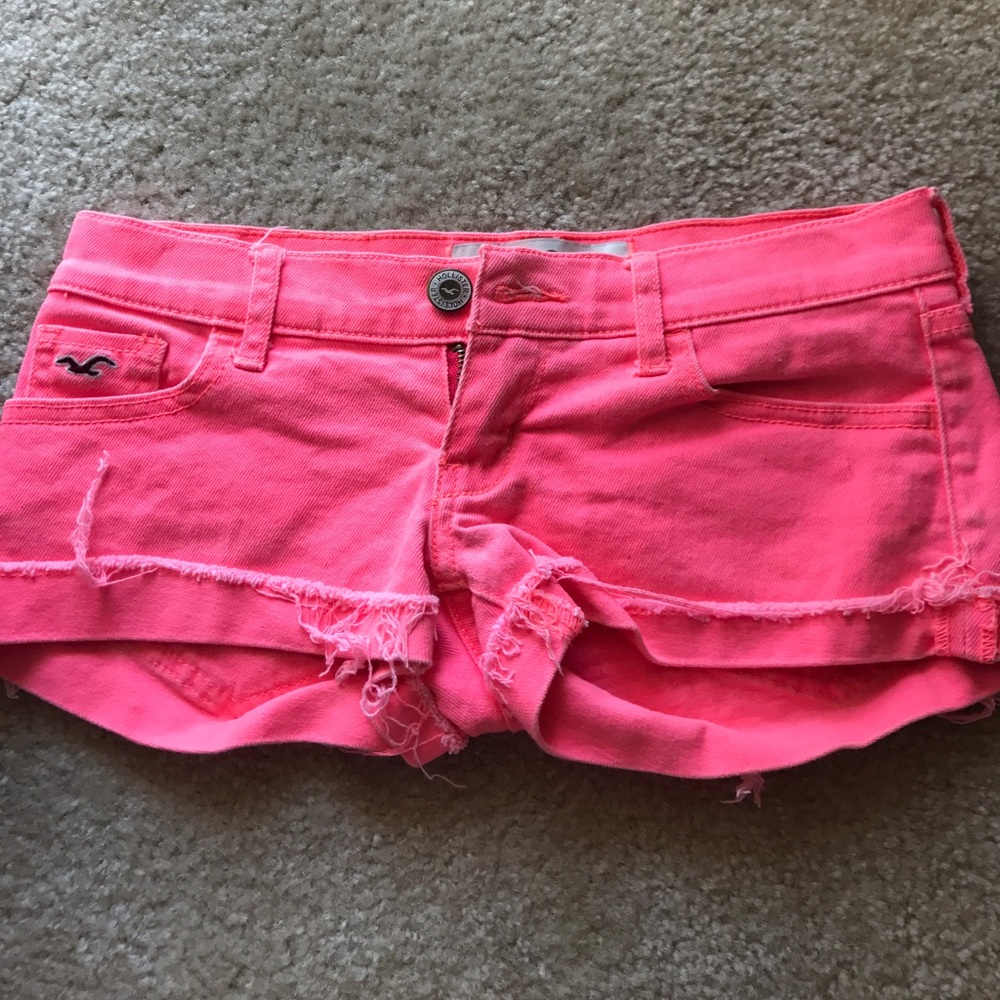 Summer time Hot pink short shorts Hollister